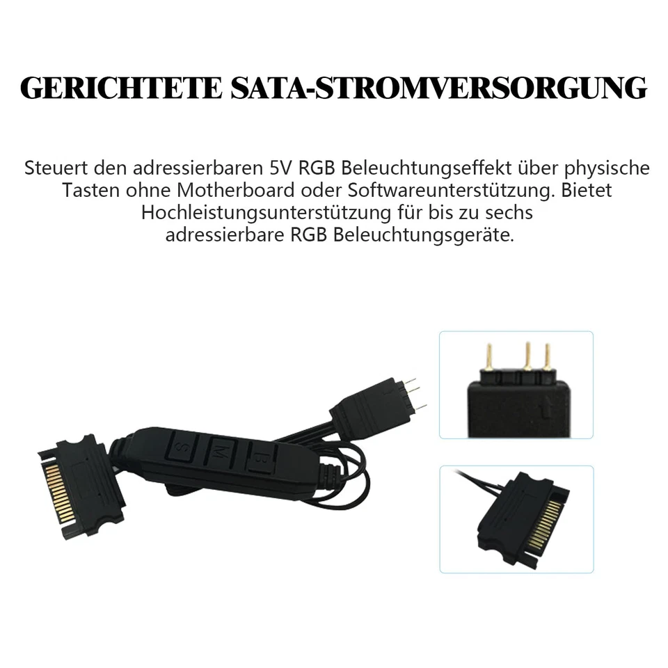 Thermalright 5V A-RGB Computer Lüftersteuerung, 5V 3PIN Beleuchtungssteuerung, P - Bild 3 von 4