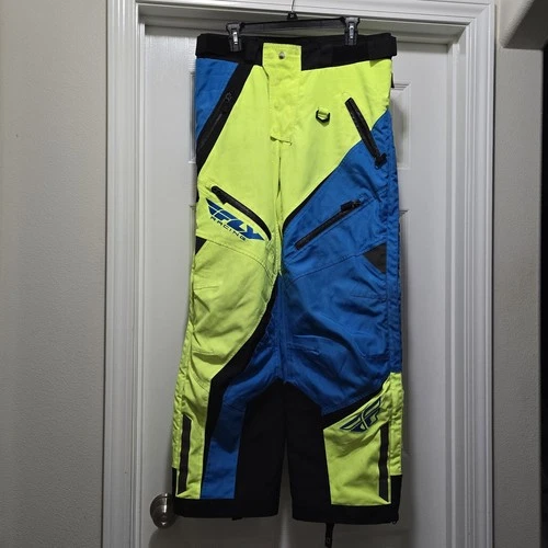 Fly Racing Snowmobile Hydraguard SNX PRO Pants Blue Green Men's M