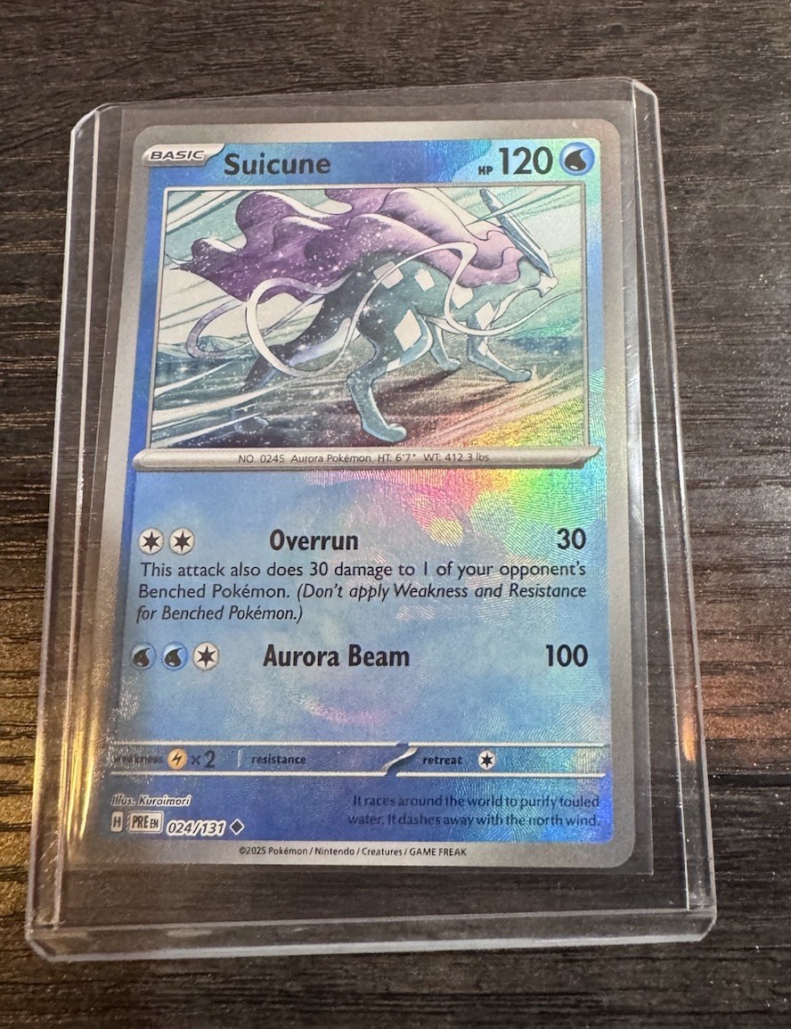 Suicune (Prismatic Evolutions) 024/131 Holo - Master Ball Pattern - NM Pokemon