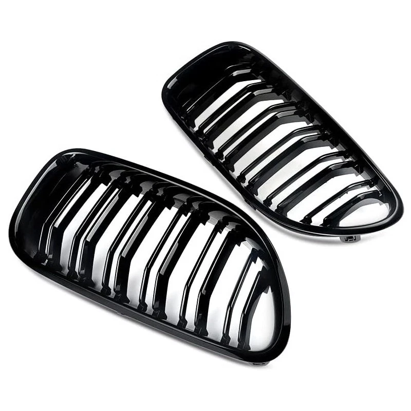 PAIR For 2012-2018 BMW M6 F06 F12 640i Gloss Black Front Bumper Kidney Grille - Изображение 3 из 4