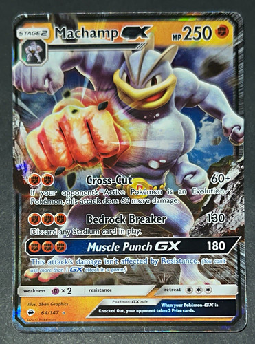 Machamp GX 64/147 Burning Shadows Ultra Rare Holo 250 HP English Pokémon