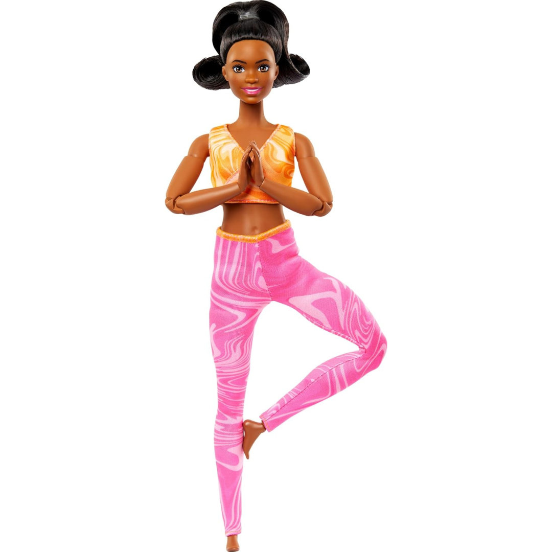 Barbie Made To Move Fashion Doll Brunette with Removable Sports Top and Trousers