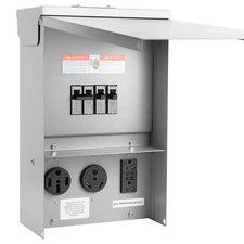 Electrical Outlet Boxes Temporary Power Panel Weatherproof RV Receptacle Box wit