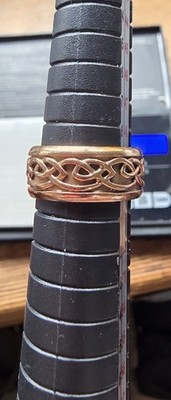 9ct Gold Ring 375 Welsh Rose Gold Clogau Celtic Band 5.5g Size K? RRP £1190.00
