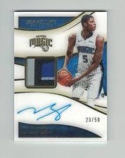 MO BAMBA 2019-20 Panini Immaculate ACETATE GOLD PATCH AUTO #24/50 On Card WORN