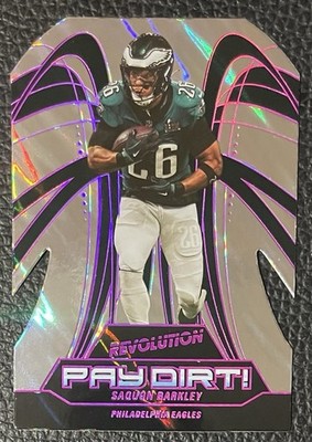 Saquon Barkley ~ 2025 Panini Revolution Pay Dirt Lava Prizm #13 #5/5 SSP