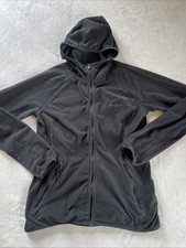 Columbia Women  s Small Waffle Omni Tech Fleece Hoodie Jacket Full Zip Black S