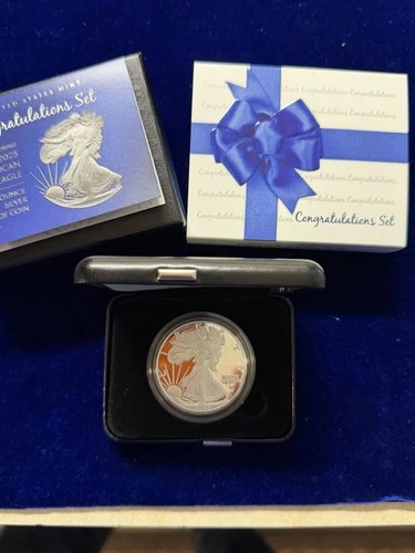 2025 W Congratulations Set 1oz Proof American Silver Eagle