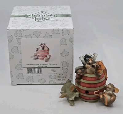 Charming Tails Our Friendship Is A Barrel of Laughs 97/48 Figurine Fitz & Floyd