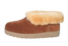 Men's slippers cozy boots suede leather upper sheepskin collar  8 Allspice