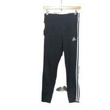Adidas Clima Cool Womens Small Jogger Pants Black Ankle Zip Classic Three Stripe