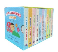 Bilingual 10 Board Books Set: English  Spanish - Numbers, Colors, Animals, Song