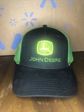 John Deere Licensed Black and Green Mesh Hat / Cap