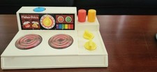 Fisher Price 1970s Vintage Fun Food Kitchen Oven Play Set with Stove