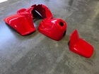 YAMAHA YT60 TRI ZINGER 84-85 FIGHTING RED COMPLETE PLASTIC FENDER KIT YT 60