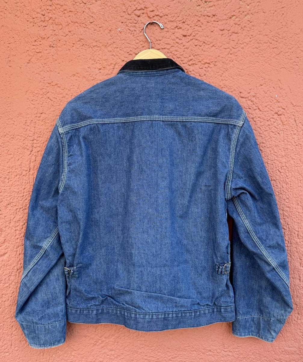 1950's Vintage Oshkosh Denim Work Jacket Men's Size Large Made In