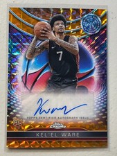 Kel'el Ware 2024-25 Topps Chrome /25 Orange Geometric Refractor RC Auto Rookie