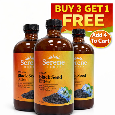 Serene Black Seed Bitters 16 oz   Natural Herbal Supplement | Plant-Based Liquid