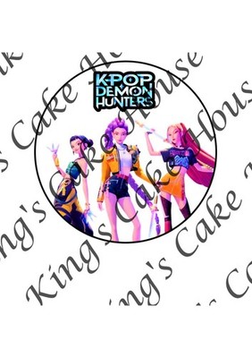 K Pop Dämonenjäger Tortenaufleger, 6 ZOLL RUND. ESSBARE GLASUR