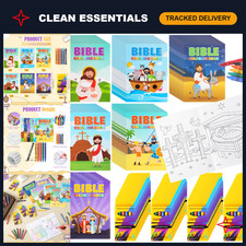 336pcs Mini Christian Coloring Books Crayons Set for Kids - Bible Activity Fun
