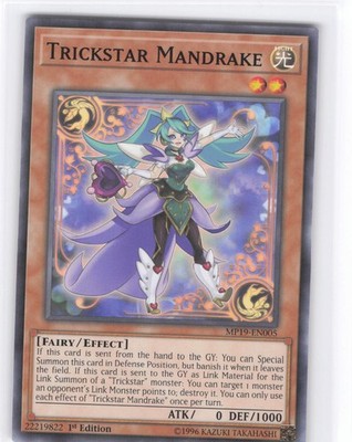 2019 Trickstar Mandrake Common 2019 Gold Sarcophagus Tin Mega Pack MP19-EN005 NM