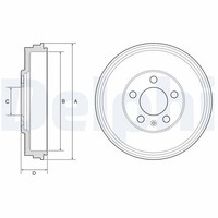 2X Delphi Bremstrommel BF575 FüR Seat Skoda NH3 NK3 NK6 Spaceback NH1 Roomster 4