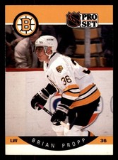  14 Brian Propp 36 Bruins 1990 Pro Set Hockey Sports Trading Card CC