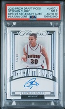 2023 PANINI PRIZM DRAFT PICKS UPDATE AUTO STEPHEN CURRY 1/25 PSA 7 AUTO 10