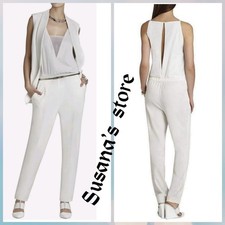 NWT BCBG MAXAZRIA SIZE 2 WAYLEN OFF WHITE SHEER PANEL JUMPSUIT