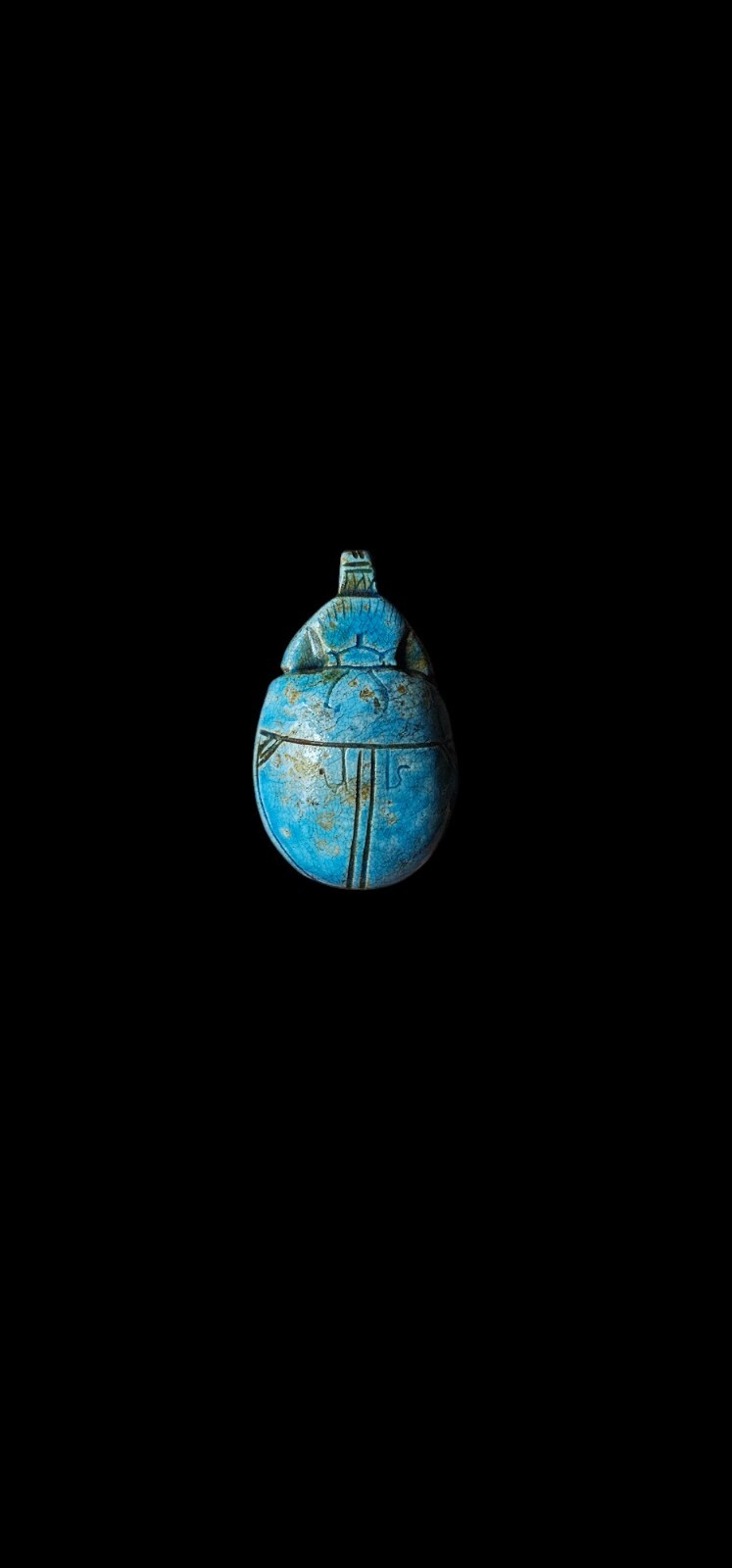 Handmade Scarab Beetle Pendant made in Egypt from Stone , Luck Amulet