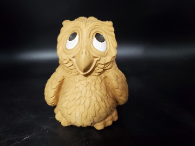Vintage Alpha Rez Co. Carved Wood Resin Owl Statue Figurine B70
