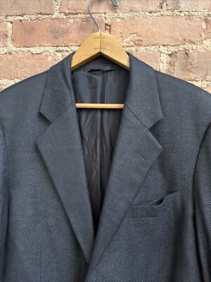 Giorgio Armani Men's Jacket, Sz 54, Midnight Wool/Viscose Jacquard