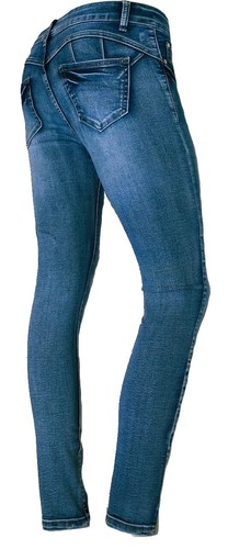 Tendenza Jeans pantaloni Donna push up Elasticizzati denim slim slavati  skinny | eBay