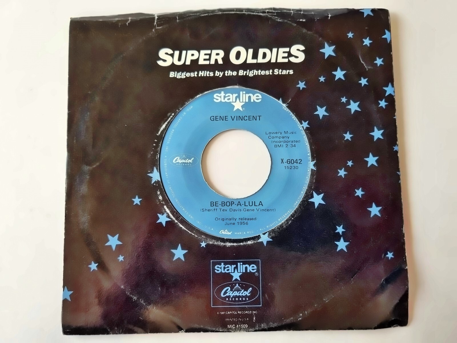 Gene Vincent - Be-bop-a-lula 7'' Vinyl US