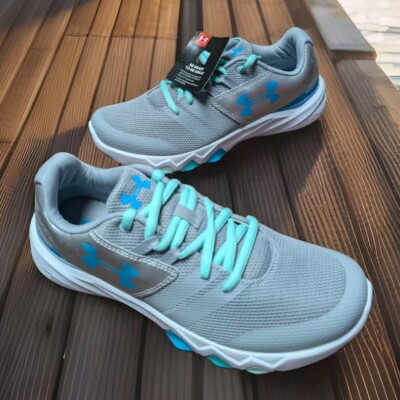 Under Armour UA GGS Primed Youth Size 6 Grey Blue Mint Women s Size 7.5 NIB Run