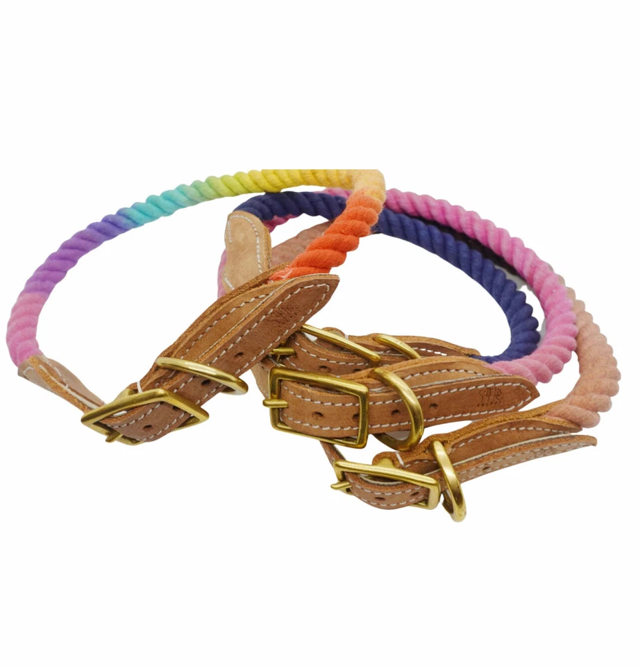 Coleira de corda azul marinho durável algodão natural ecológico BULPET para cães ou gatos com - Imagem 4 de 4