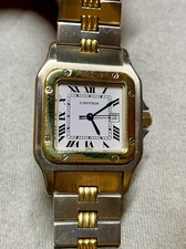 Cartier Santos Galbée Automatic 2961 Two-Tone Godron Bracelet Watch 29mm 7