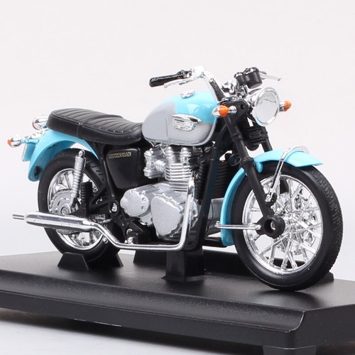 Retro bike Welly 1/18 Triumph Bonneville 2002 scale motorcycle model Diecast Toy - Picture 5 of 12