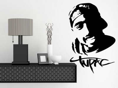 Tupac Shakur 2pac Large Vinyl Wall Stickers Amazing Decal Many Colours New Uk Ebay