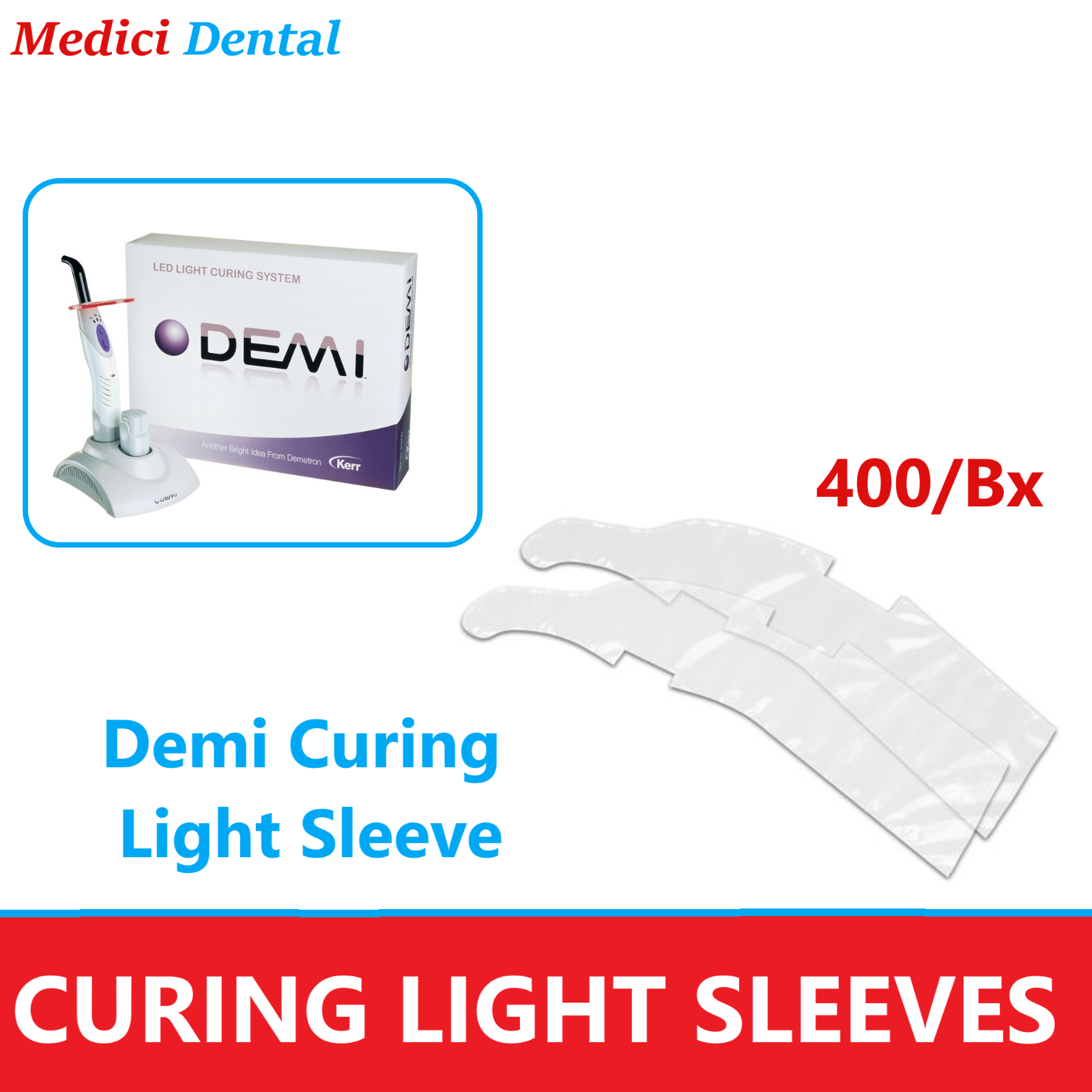 Dental Curing Light Sleeves for Kerr Demi Ultra Curing Light Cover, 400