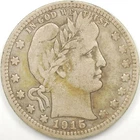 1915 Barber Quarter, Choice coin with nice toning. Free shipping