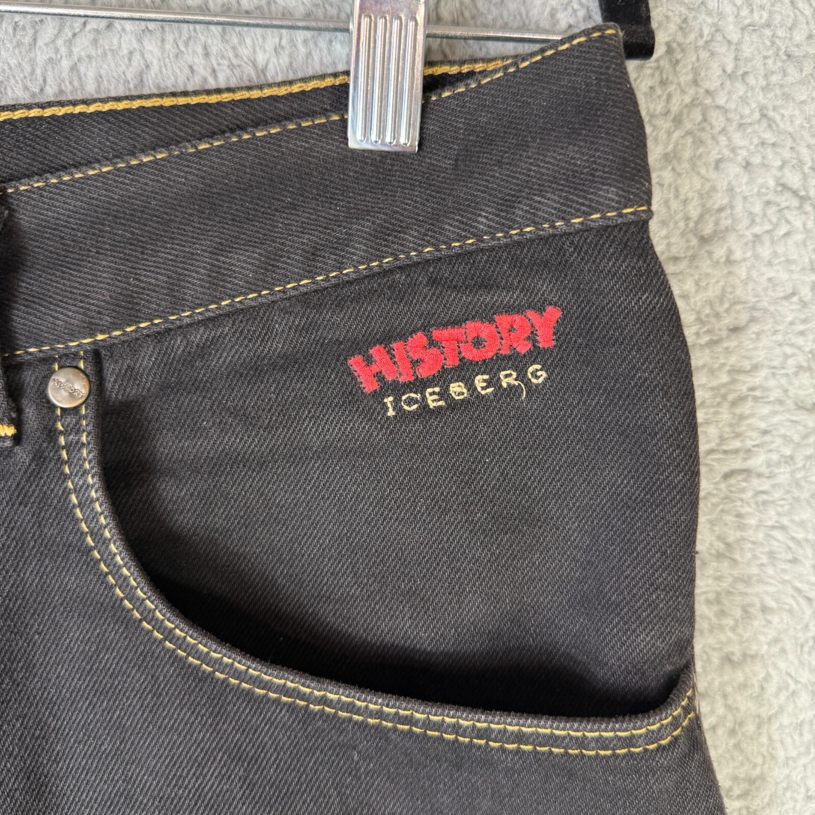 Vintage History Iceberg Wide Leg Men's 34 Black Daffy Duck Looney Tunes JNCO