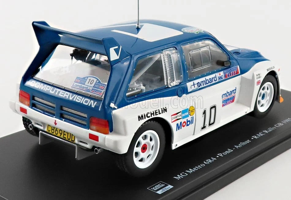 MODELLINO AUTO STATICO MG METRO 6R4 MOBIL N.10 RALLY RAC 1985 POND SCALA 1/24 - Immagine 2 di 3
