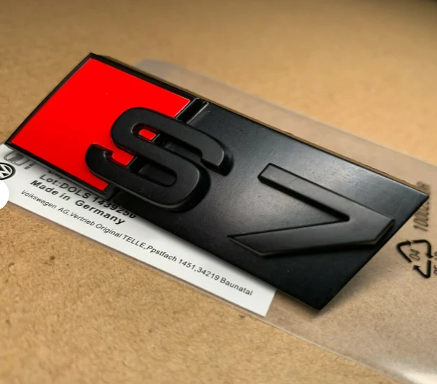 NEW Audi S7 Hood Emblem Decal Front Bonnet Grille Badge Logo Matte Black