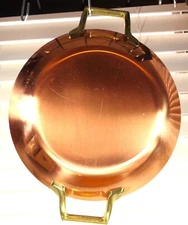 NIB Paul Revere Ware USA Solid Copper Pot 10 Wok Au Gratin Skillet Fry Pan Limit