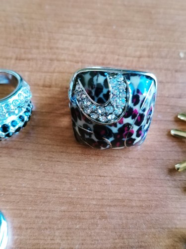 Lote 5x Anillos italiano de Mujer y 3x colgantes - Imagen 8 de 9