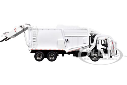 MACK LR GARBAGE TRUCK FRONT LOADER & BIN WHITE 1/64 DIECAST FIRST GEAR 60-1795 - Picture 4 of 6