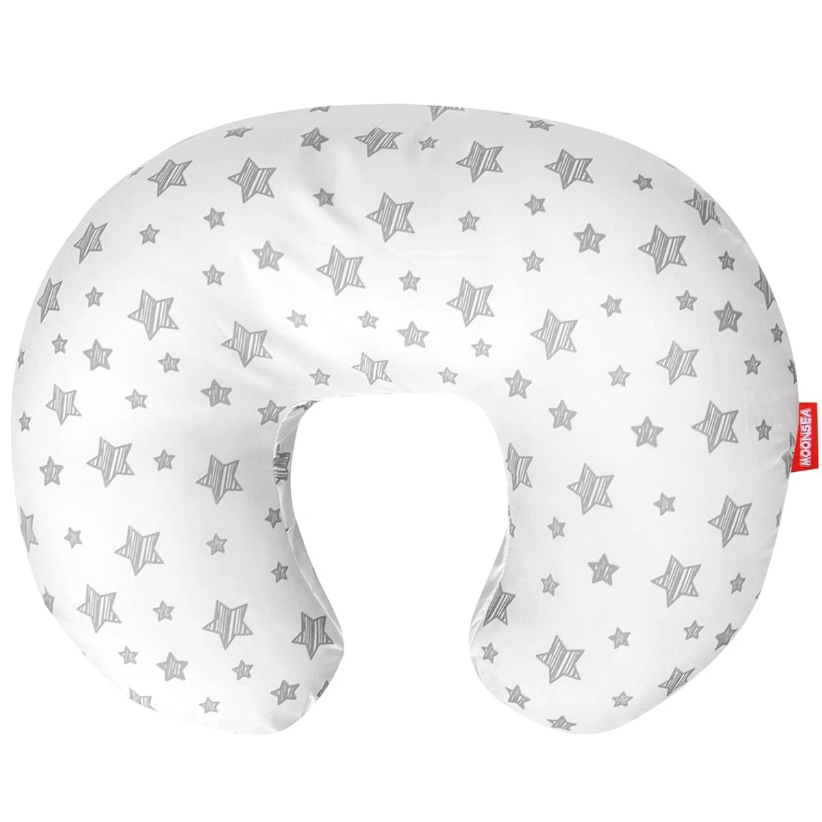 Onacosht Muslin Nursing Pillow Cover Soft 100% Cotton Feeding Pillow Slipcover Fits Standard Infant Nursing Pillow for Baby Boy and Girl, Ivory White