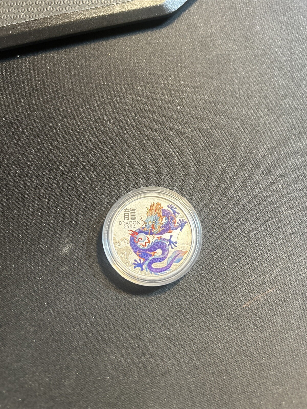 2024 Australia Purple Lunar Dragon BU Colorized 1/2oz Silver Coin