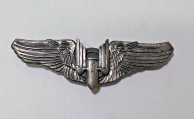 3'' Full Size Aerial Gunner Wings Clutch Back Pressed / Stamped #7